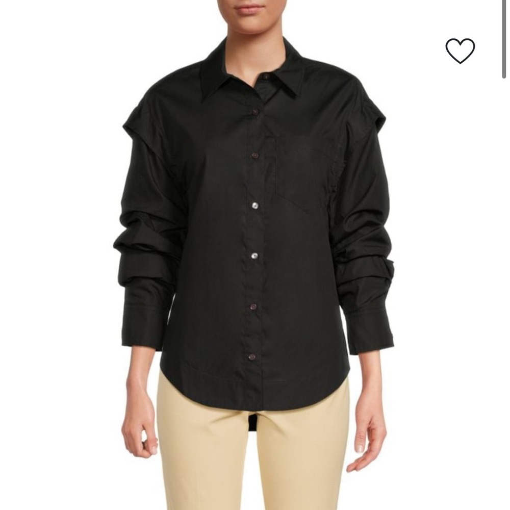 10 Crosby Derek Lam Black Button Down Shirt